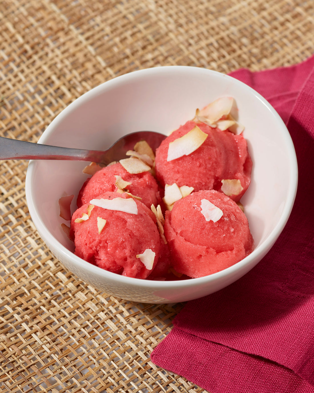 Strawberry Coconut Granita