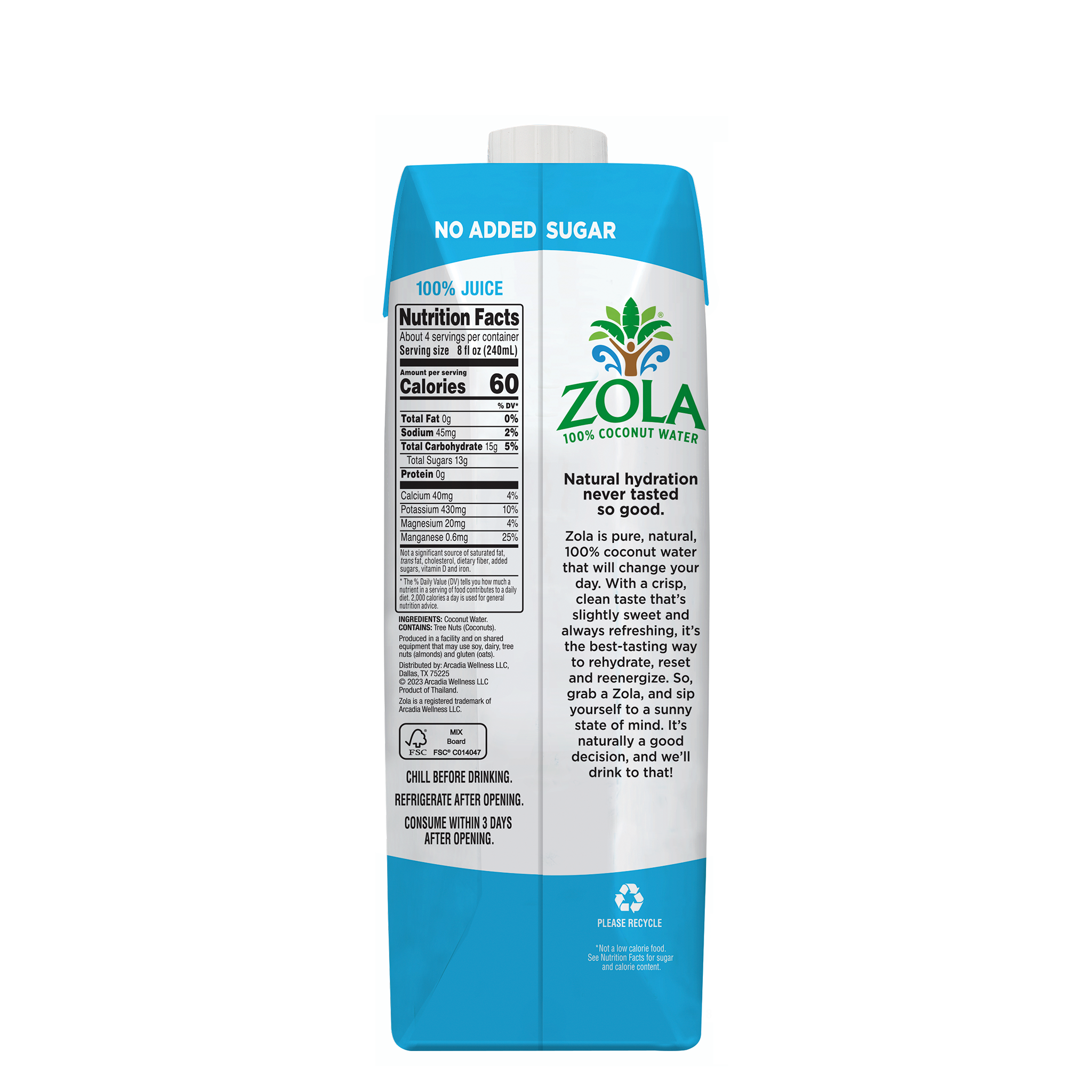 Original Coconut Water Zola Coconut Water
