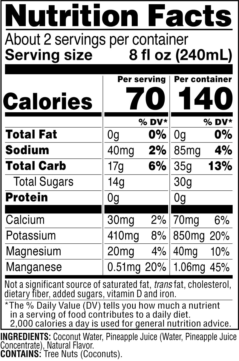  Nutrition Label